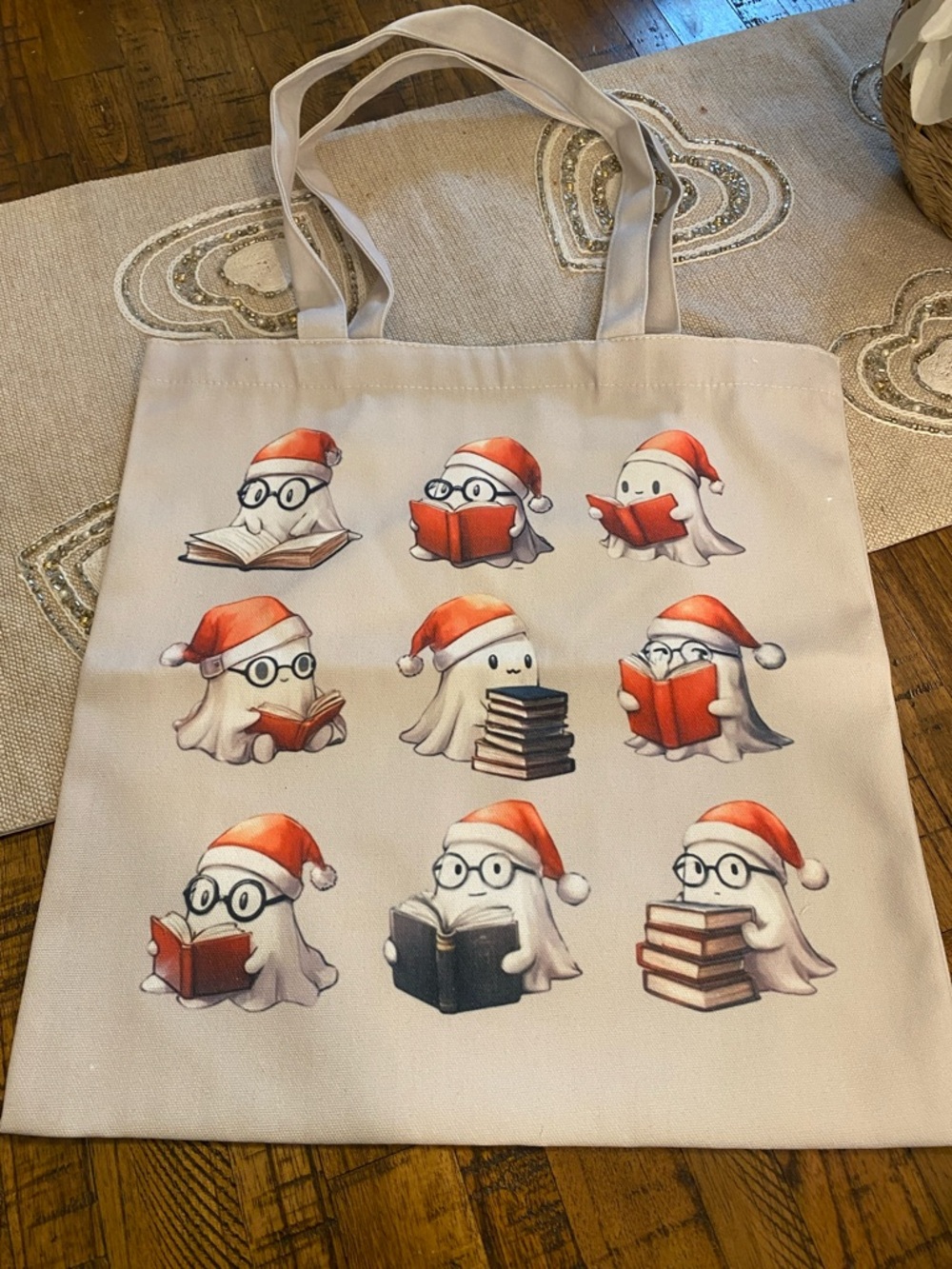 Christmas Ghosts Reading Books Tote Bag